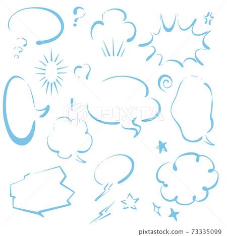 Calligraphy style line art frame cute fashionable copy space illustration material set 73335099