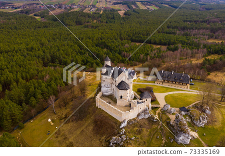 Renovated medieval Bobolice Castle, Poland 73335169