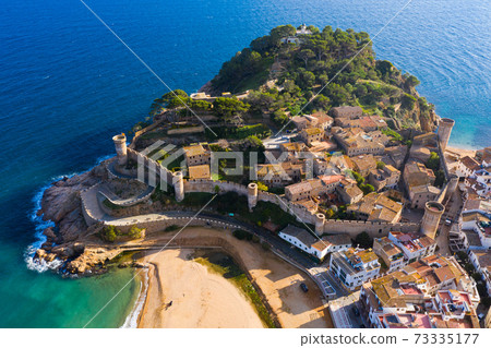 Aerial view of Tossa de Mar, Spain 73335177