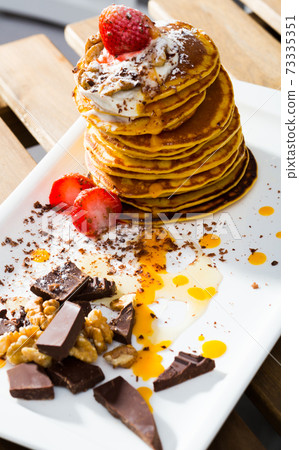 Recipe of sweet pumpkin crepes 73335351