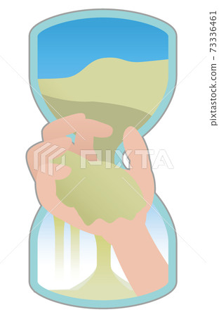 沙漏從沙漏中溢出 73336461