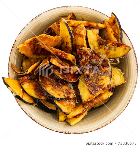 Fried eggplant with honey, classic Andalusian dish 73336575