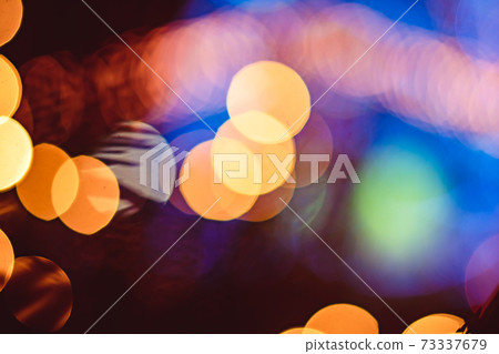 garlands on the street beautiful lights in out of focus garlands on the street beautiful lights in out of focus 73337679