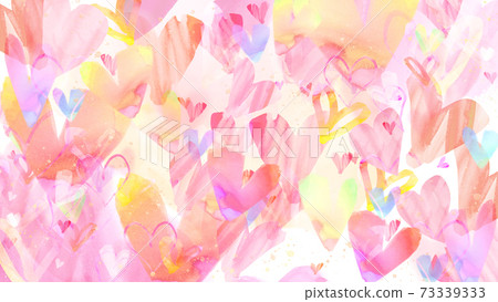 Hand-painted heart background-Valentine's birthday, Mother's Day, etc.-There are multiple variations Hand-painted heart background-Valentine's birthday, Mother's Day, etc.-There are multiple variations 73339333