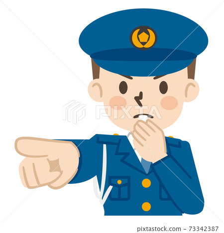 Male police officer honking 73342387