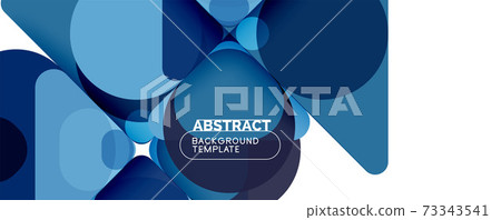 Modern geometric round shapes and dynamic lines, abstract background. Vector illustration for placards, brochures, posters and banners Modern geometric round shapes and dynamic lines, abstract background. Vector illustration for placards, brochures, posters and banners 73343541