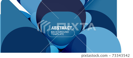 Modern geometric round shapes and dynamic lines, abstract background. Vector illustration for placards, brochures, posters and banners Modern geometric round shapes and dynamic lines, abstract background. Vector illustration for placards, brochures, posters and banners 73343542