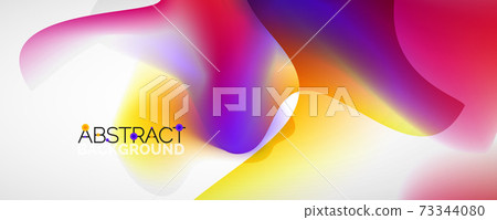 Fluid color gradient abstract background, trendy colorful wallpaper. Vector illustration for placards, brochures, posters, banners and covers Fluid color gradient abstract background, trendy colorful wallpaper. Vector illustration for placards, brochures, posters, banners and covers 73344080