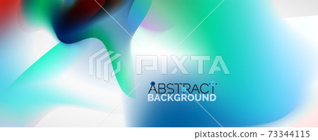 Fluid color gradient abstract background, trendy colorful wallpaper. Vector illustration for placards, brochures, posters, banners and covers 73344115