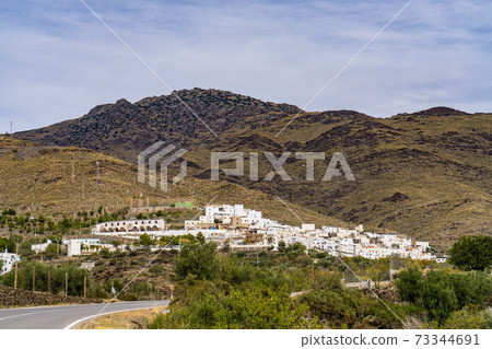 Little village Velefique in Sierra de Los Filabres, Almeria, Andalusia, Spain Little village Velefique in Sierra de Los Filabres, Almeria, Andalusia, Spain 73344691