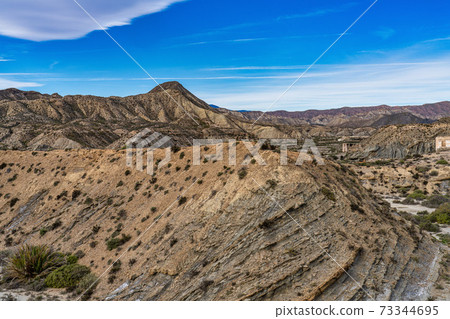 Tabernas desert, Desierto de Tabernas near Almeria, andalusia region, Spain 73344695