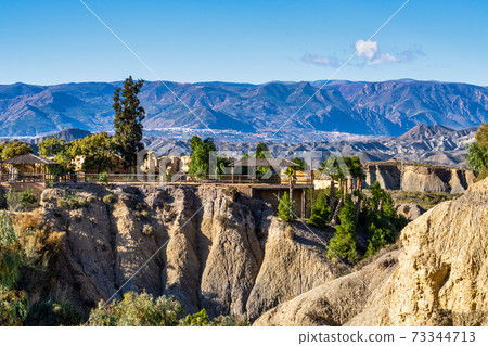 Tabernas desert, Desierto de Tabernas near Almeria, andalusia region, Spain 73344713