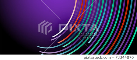 Abstract colorful lines vector background. Internet, big data and technology connections concept, abstract template Abstract colorful lines vector background. Internet, big data and technology connections concept, abstract template 73344870