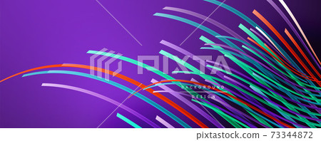 Abstract colorful lines vector background. Internet, big data and technology connections concept, abstract template 73344872