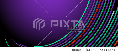 Abstract colorful lines vector background. Internet, big data and technology connections concept, abstract template Abstract colorful lines vector background. Internet, big data and technology connections concept, abstract template 73344874