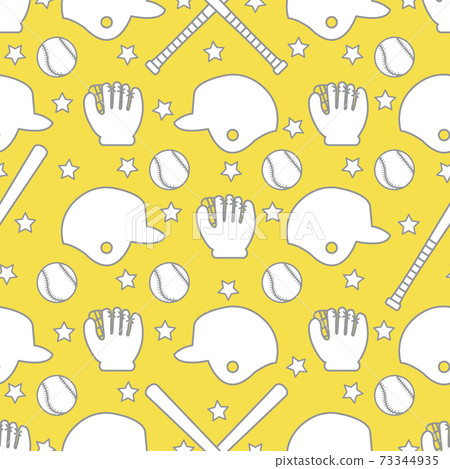 Vector sports seamless pattern. Baseball equipment 73344935