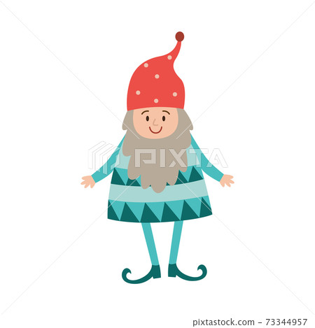 Cute cartoon fairy tale gnome a vector isolated illustration Cute cartoon fairy tale gnome a vector isolated illustration 73344957