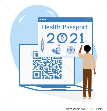 Vector New normal QR code Health Passport Immunity Vector New normal QR code Health Passport Immunity 73344958