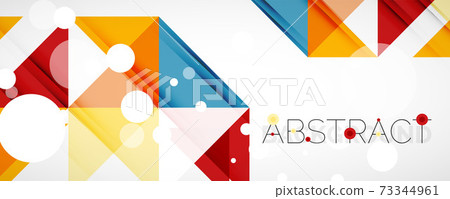 Set of vector triangle geometric backgrounds. Vector illustration for covers, banners, flyers and posters and other designs 73344961
