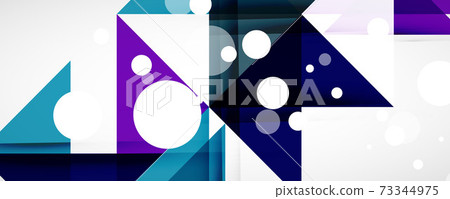 Set of vector triangle geometric backgrounds. Vector illustration for covers, banners, flyers and posters and other designs 73344975