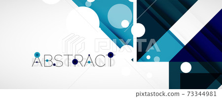 Geometric abstract background. Techno color triangle shapes. Vector illustration for covers, banners, flyers and posters and other designs 73344981