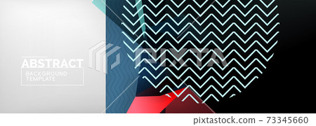 Low poly 3d geometric shapes, minimal abstract background. Vector illustrations for covers, banners, flyers and posters and other 73345660