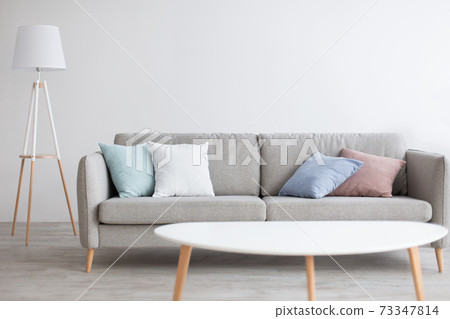 Simple light living room interior, scandinavian design Simple light living room interior, scandinavian design 73347814