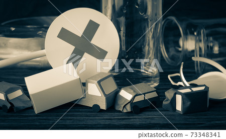Drunk driving and cross mark, drunk driving, cup liquor, one cup, drinking too much 73348341