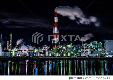 Factory night view Factory night view 73348714