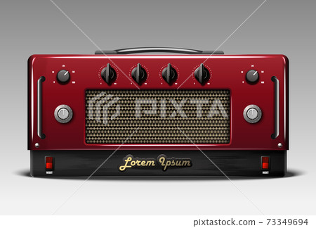 Realistic guitar combo amp. Vector. Realistic guitar combo amp. Vector. 73349694
