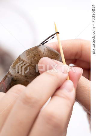 蝦子 烹飪 料理 沙腸 腸泥 泥腸 Devein Shrimp エビの加工 73350814