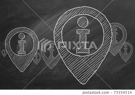 Concept of info. Illustration on the blackboard 73354514