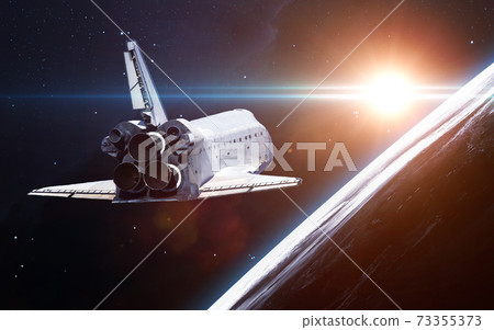 Universe scene with planets 73355373
