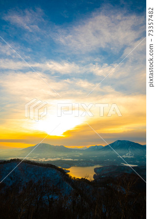 Scenery from the vicinity of Lake Nojiri Terrace Lake Nojiri / Mt. Myoko / Mt. Kurohime / Winter Sunset Scenery from the vicinity of Lake Nojiri Terrace Lake Nojiri / Mt. Myoko / Mt. Kurohime / Winter Sunset 73357482