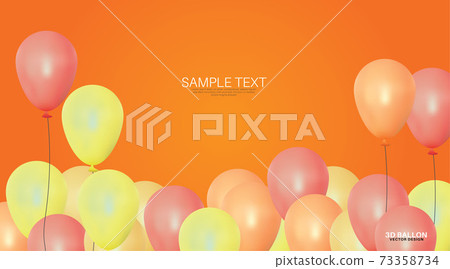 Celebration background with realistic balloon vector. design 3d illustration Celebration background with realistic balloon vector. design 3d illustration 73358734