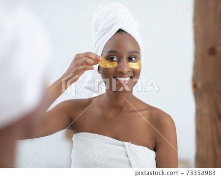 Cosmetology and beauty care at home in bathroom 73358983
