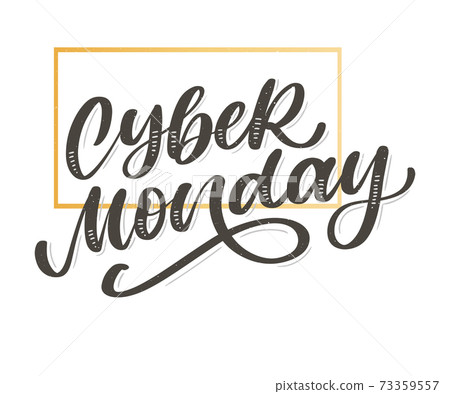 Cyber Monday Vector lettering calligraphy text brush 73359557
