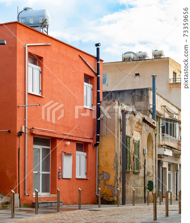 Paved narrow street Paphos Cyprus 73359656