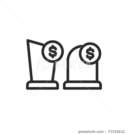 Price monument color line icon. Isolated vector element. Price monument color line icon. Isolated vector element. 73359832