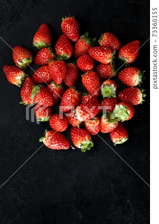 Fresh ripe perfect strawberry - Food Frame Background 73360155