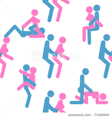 Kama Sutra, seamless pattern, design, poster, fabric. Kamasutra, sketchy poses for making love. Set. 73360694