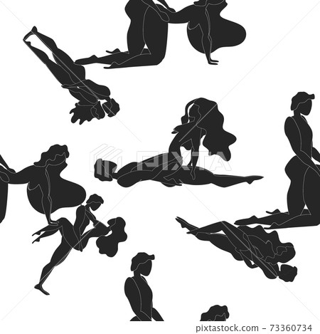 Kama Sutra, seamless pattern, design, poster, fabric. Kamasutra, sketchy poses for making love. Set. Kama Sutra, seamless pattern, design, poster, fabric. Kamasutra, sketchy poses for making love. Set. 73360734