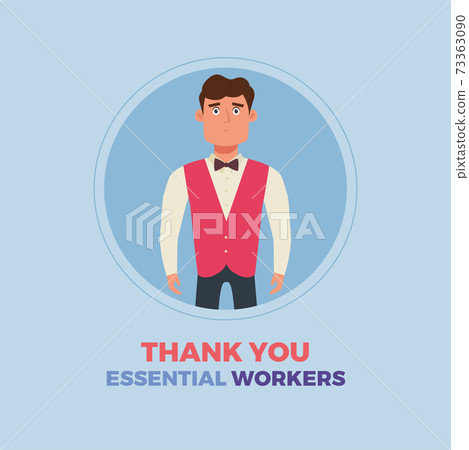 Wairtress man thanks essential workers 73363090