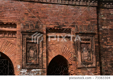Dhaka, Bangladesh, the ancient capital of Sional Gao, the historic Goardi Mosgit, an old brick building Dhaka, Bangladesh, the ancient capital of Sional Gao, the historic Goardi Mosgit, an old brick building 73363304