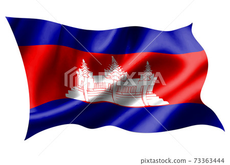 Cambodia national flag silk icon Cambodia national flag silk icon 73363444