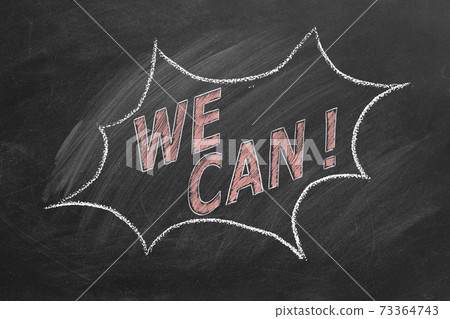 We Can WE CAN. Inspirational motivational quote. - Stock Illustration ...