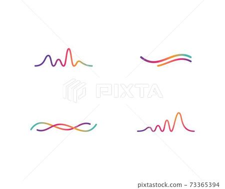 sound wave ilustration logo vector 73365394