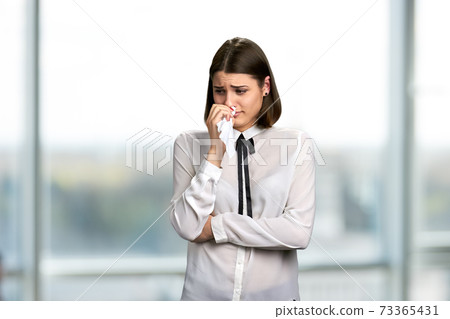 Young pretty woman is crying. Young pretty woman is crying. 73365431