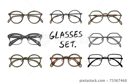 Fashionable glasses set 73367468