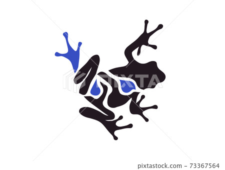 abstract simple frog vector illustration logo concept 73367564